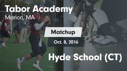 Matchup: Tabor Academy High vs. Hyde School (CT) 2016