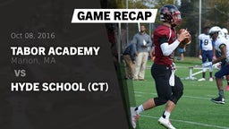 Recap: Tabor Academy  vs. Hyde School (CT) 2016