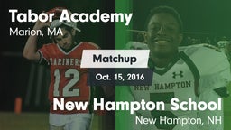 Matchup: Tabor Academy High vs. New Hampton School  2016