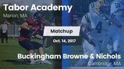 Matchup: Tabor Academy High vs. Buckingham Browne & Nichols  2017