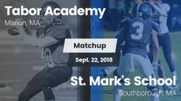 Matchup: Tabor Academy High vs. St. Mark's School 2018