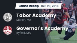 Recap: Tabor Academy  vs. Governor's Academy  2018