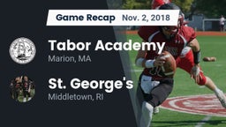 Recap: Tabor Academy  vs. St. George's  2018