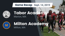 Recap: Tabor Academy  vs. Milton Academy  2019