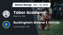 Recap: Tabor Academy vs. Buckingham Browne & Nichols  2023