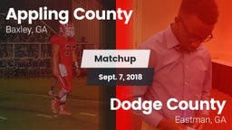 Matchup: Appling County High vs. Dodge County  2018