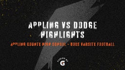 Appling County football highlights Appling vs Dodge Highlights