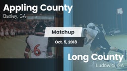 Matchup: Appling County High vs. Long County  2018
