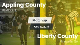 Matchup: Appling County High vs. Liberty County  2018