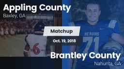 Matchup: Appling County High vs. Brantley County  2018