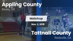 Matchup: Appling County High vs. Tattnall County  2018