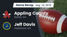 Recap: Appling County  vs. Jeff Davis  2019