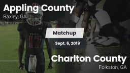 Matchup: Appling County High vs. Charlton County  2019