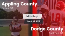 Matchup: Appling County High vs. Dodge County  2019