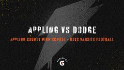 Appling County football highlights Appling vs Dodge