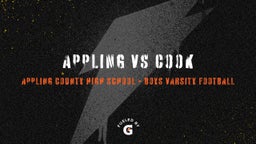 Appling County football highlights Appling vs Cook