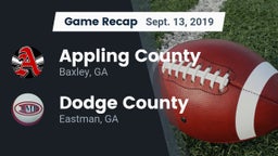 Recap: Appling County  vs. Dodge County  2019