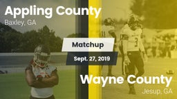 Matchup: Appling County High vs. Wayne County  2019