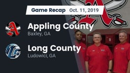 Recap: Appling County  vs. Long County  2019