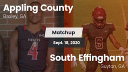 Matchup: Appling County High vs. South Effingham  2020