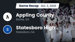 Recap: Appling County  vs. Statesboro High 2020