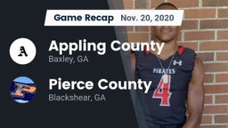 Recap: Appling County  vs. Pierce County  2020
