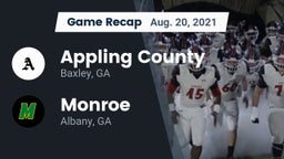 Recap: Appling County  vs. Monroe  2021