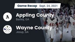 Recap: Appling County  vs. Wayne County  2021