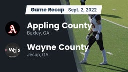 Recap: Appling County  vs. Wayne County  2022