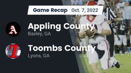 Recap: Appling County  vs. Toombs County  2022