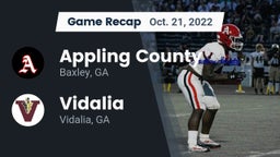 Recap: Appling County  vs. Vidalia  2022
