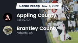 Recap: Appling County  vs. Brantley County  2022