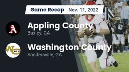 Recap: Appling County  vs. Washington County  2022