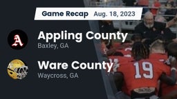 Recap: Appling County  vs. Ware County  2023