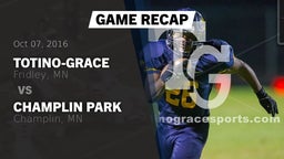 Recap: Totino-Grace  vs. Champlin Park  2016