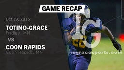 Recap: Totino-Grace  vs. Coon Rapids  2016