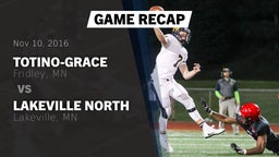 Recap: Totino-Grace  vs. Lakeville North  2016