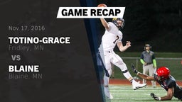 Recap: Totino-Grace  vs. Blaine  2016