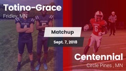 Matchup: Totino-Grace High vs. Centennial  2018
