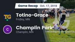 Recap: Totino-Grace  vs. Champlin Park  2018
