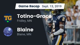 Recap: Totino-Grace  vs. Blaine  2019