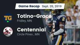 Recap: Totino-Grace  vs. Centennial  2019