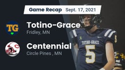 Recap: Totino-Grace  vs. Centennial  2021