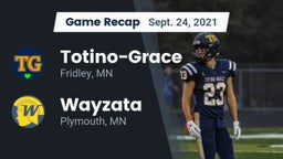 Recap: Totino-Grace  vs. Wayzata  2021