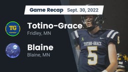Recap: Totino-Grace  vs. Blaine  2022
