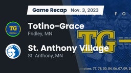 Recap: Totino-Grace  vs. St. Anthony Village  2023