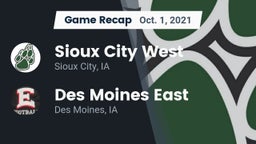 Recap: Sioux City West   vs. Des Moines East  2021