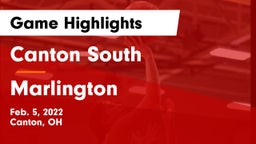 Canton South  vs Marlington  Game Highlights - Feb. 5, 2022