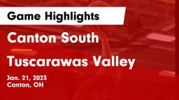 Canton South  vs Tuscarawas Valley  Game Highlights - Jan. 21, 2023