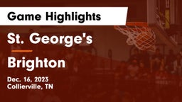 St. George's  vs Brighton  Game Highlights - Dec. 16, 2023